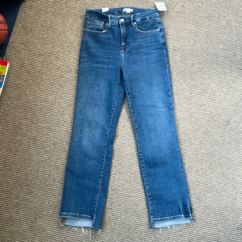 Good American Mid-rise Straight Fit Jeans Size 8